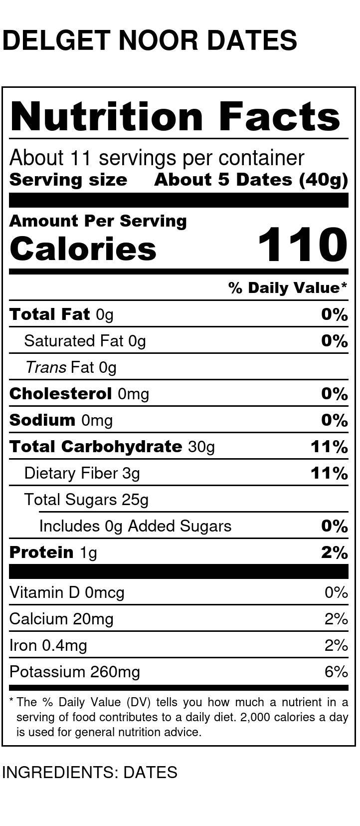 Dates, Deglet Noor, Pitted