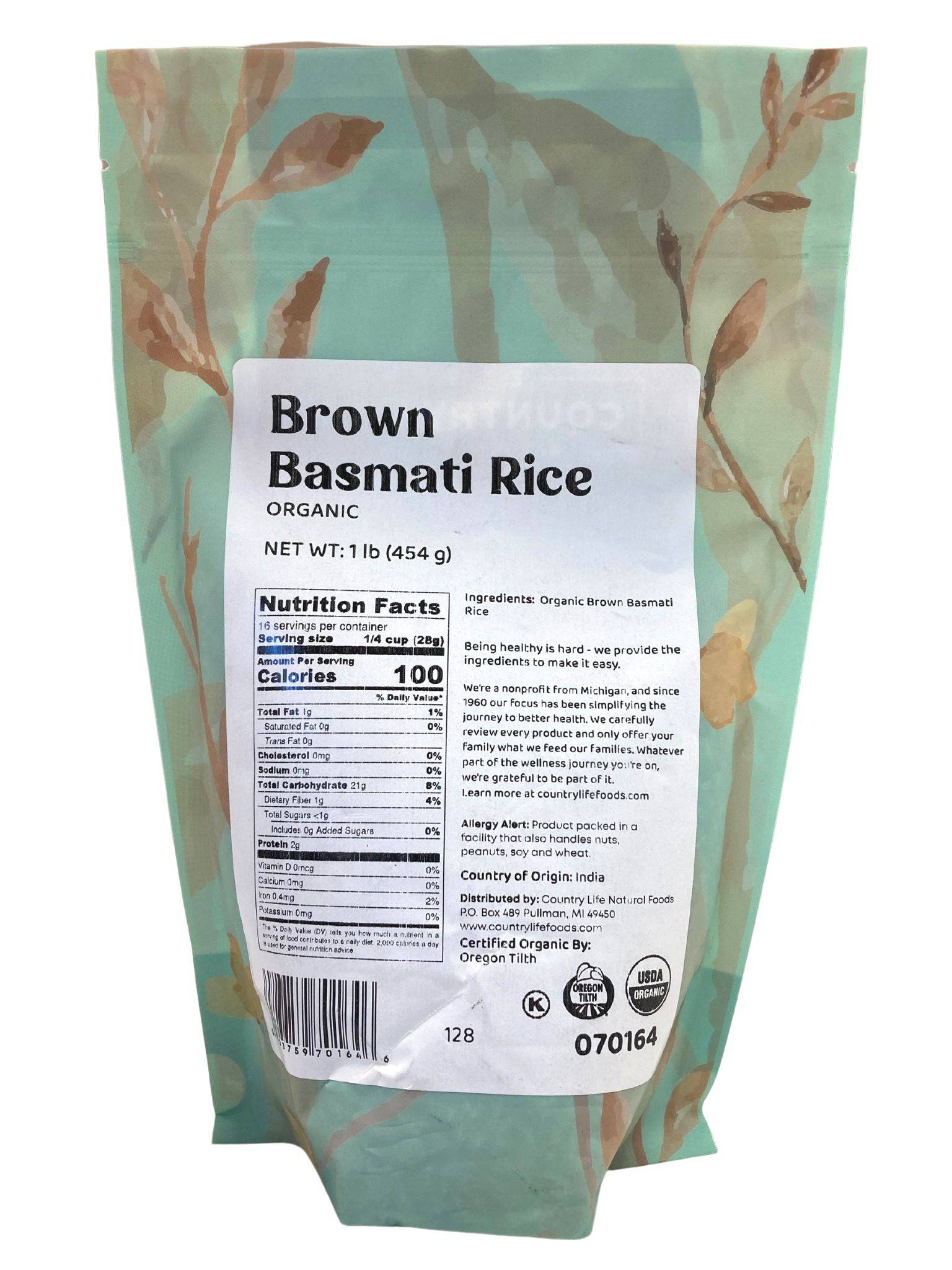 Basmati Rice, Brown, Organic, Lundberg