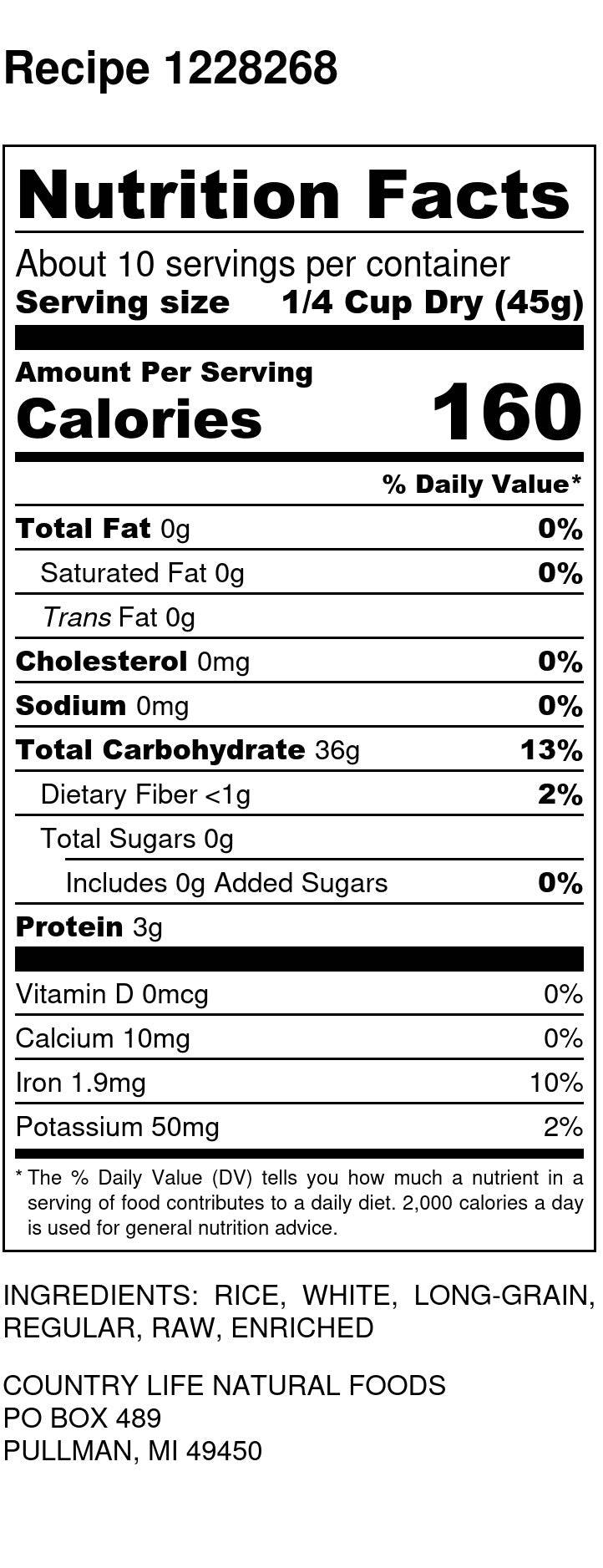 Long Rice, Brown, Organic