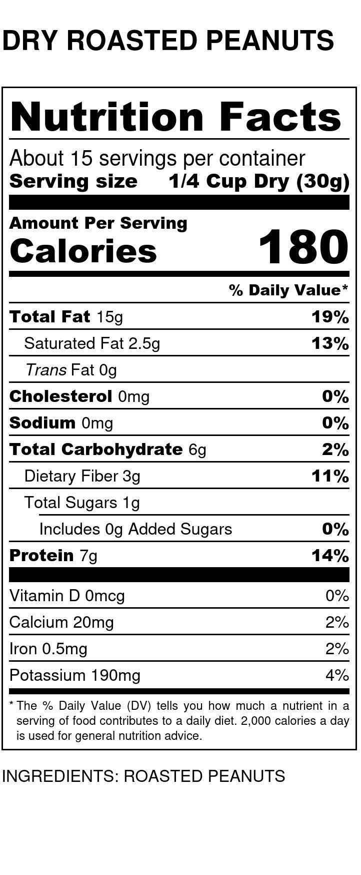 Peanuts, 1/2s Dry Roasted, No Salt, Organic