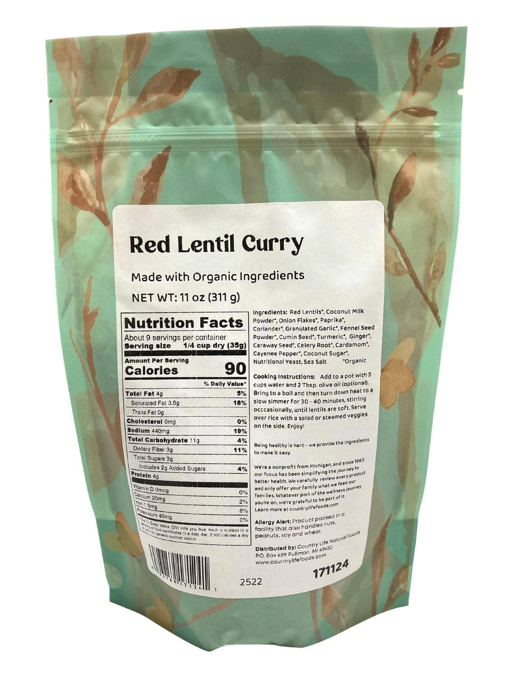 Red Lentil Curry, Organic