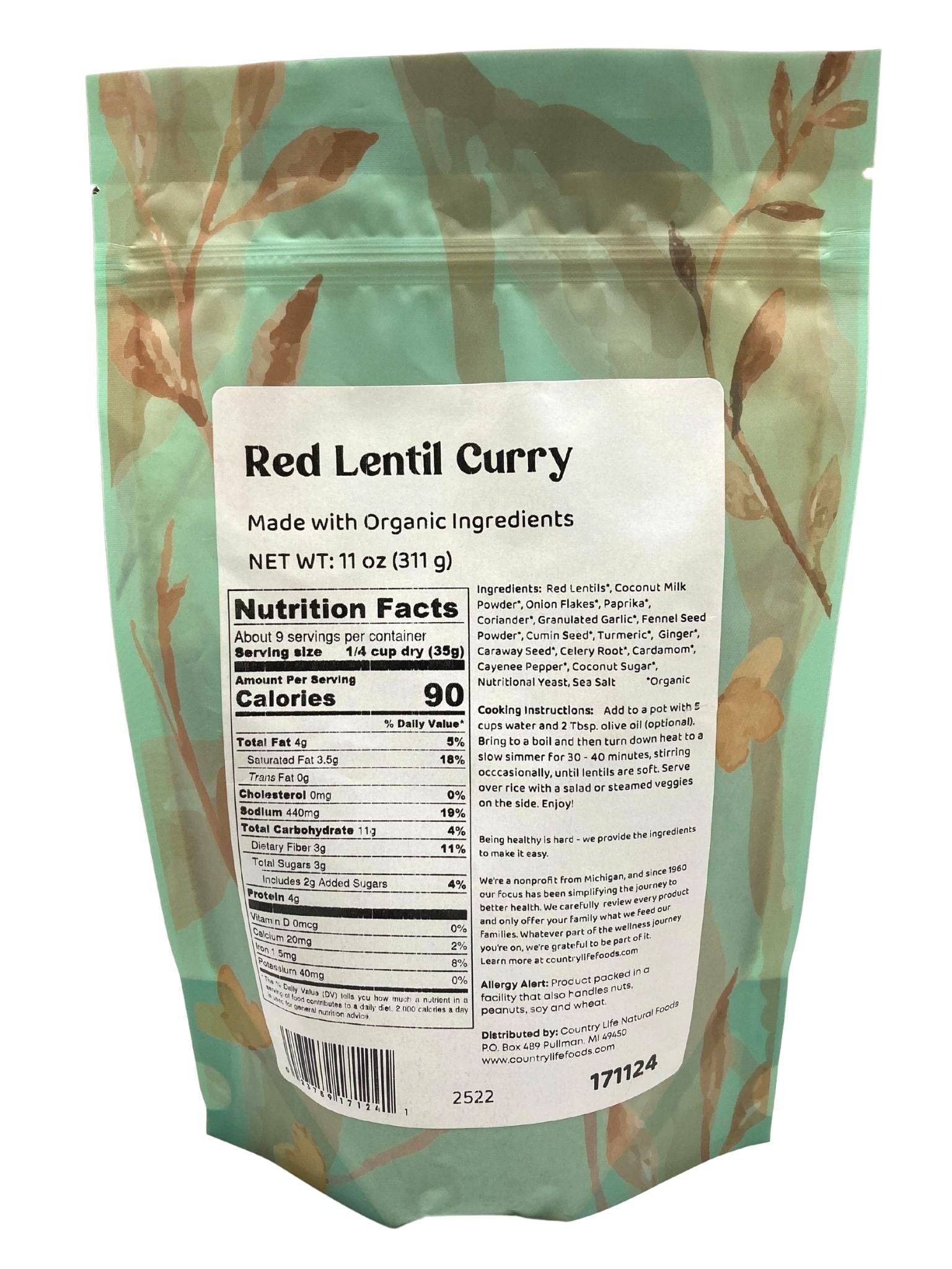 Red Lentil Curry, Organic