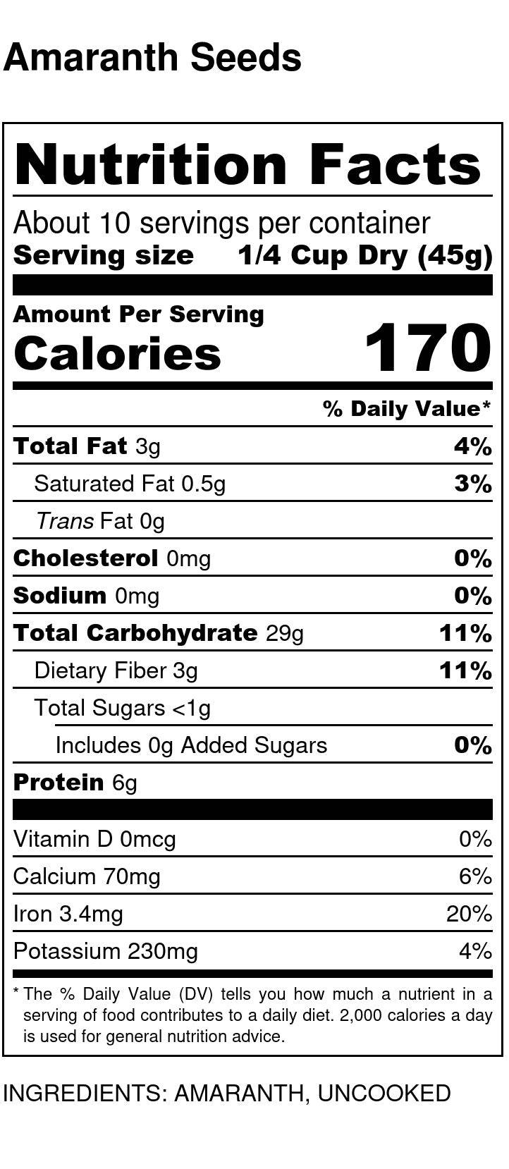 Amaranth Seed, Organic