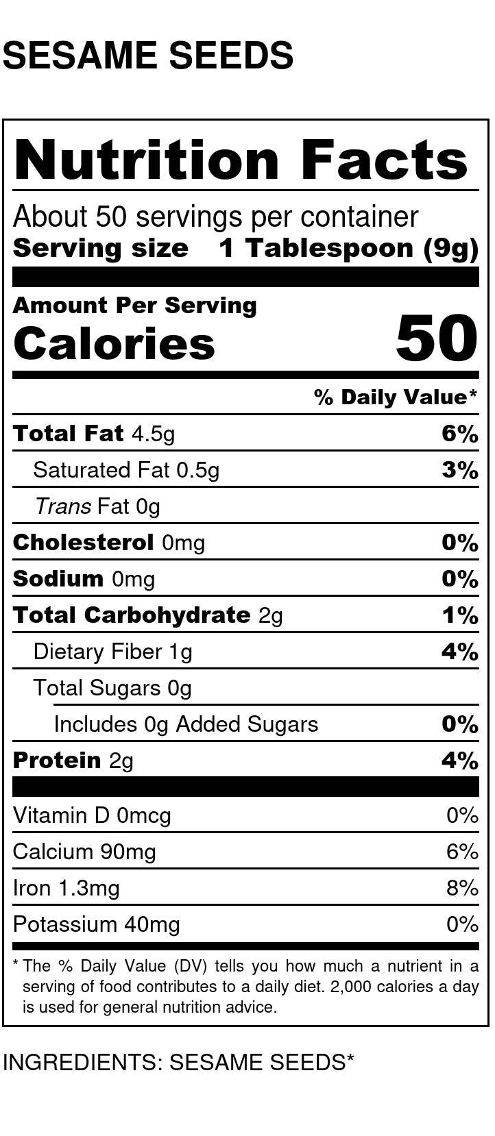 Sesame Seeds, Natural, Organic