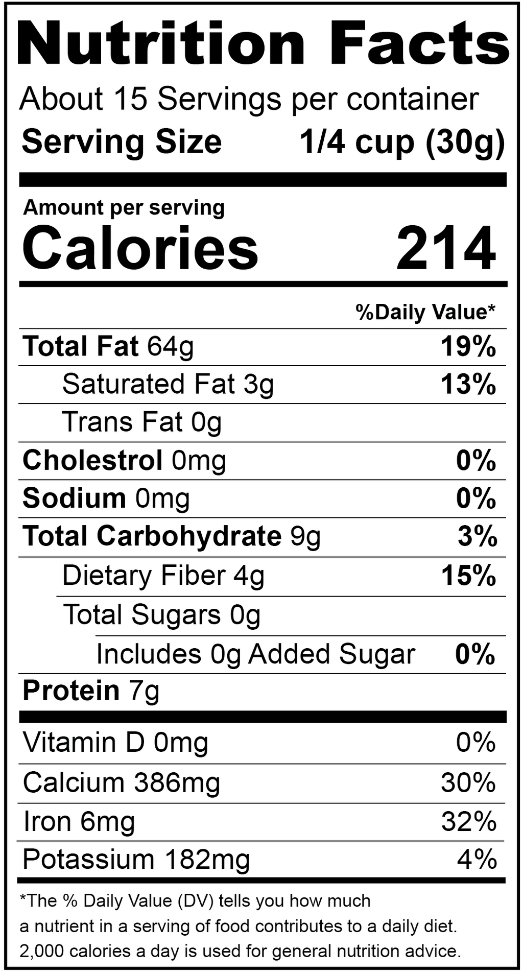 Sesame Seeds, Black, Natural