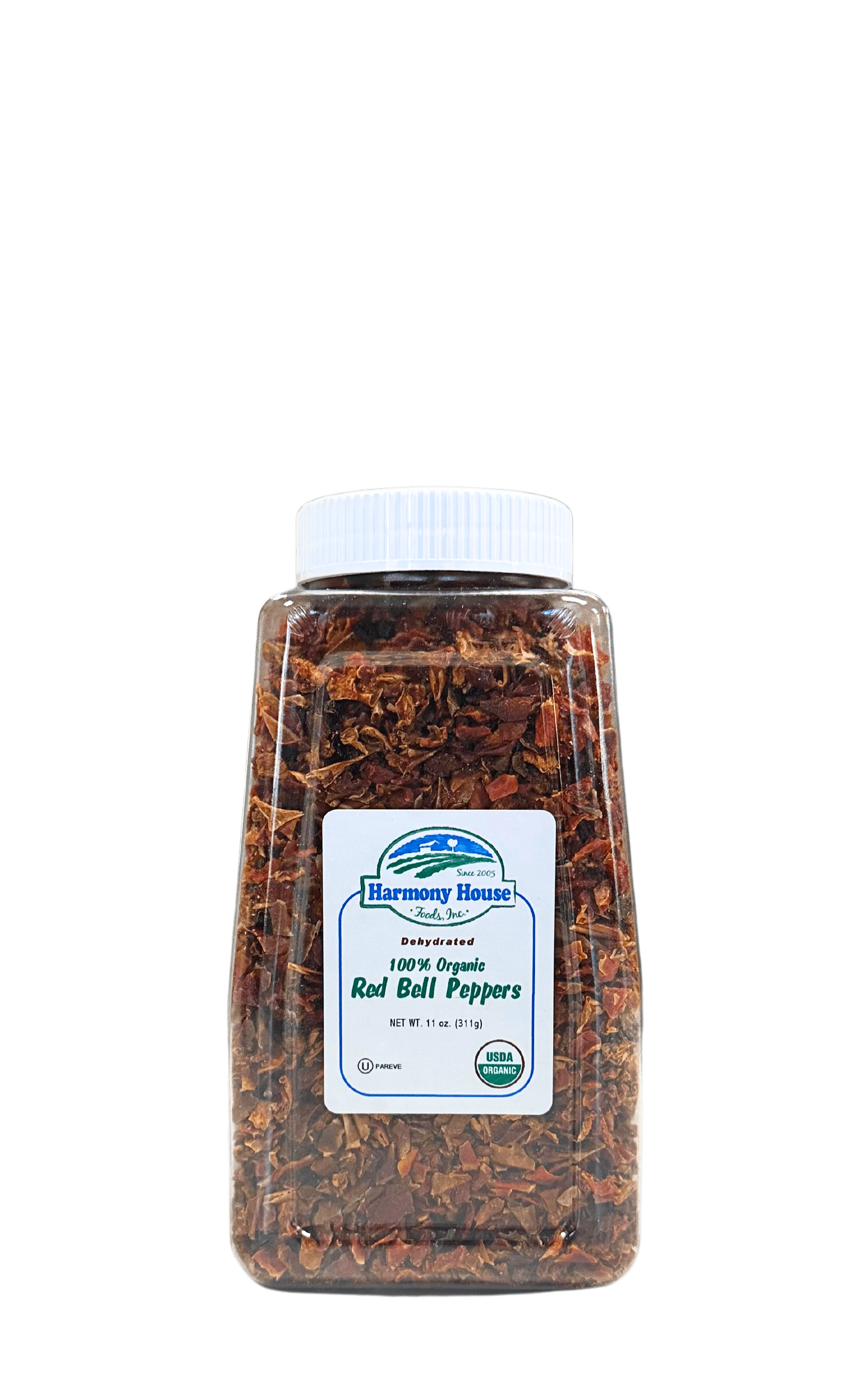 Bell Pepper, Red, Dried, Organic