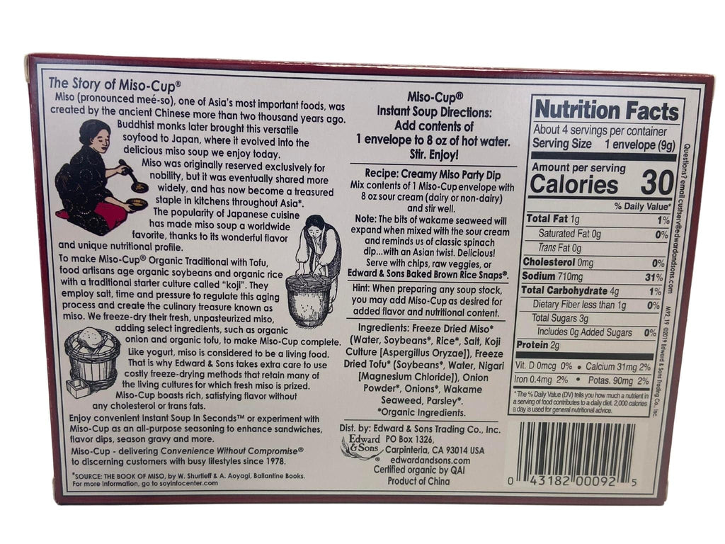 Miso-Cup, Organic, Instant