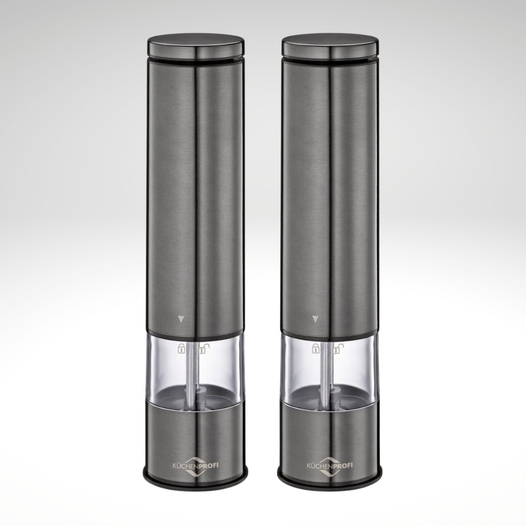 "Boston" Electric Salt and Pepper Mill, s/s, acrylic, 2" dia. x 9"