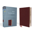 NIV, Thinline Bible, Bonded Leather, Burgundy, Red Letter Edition