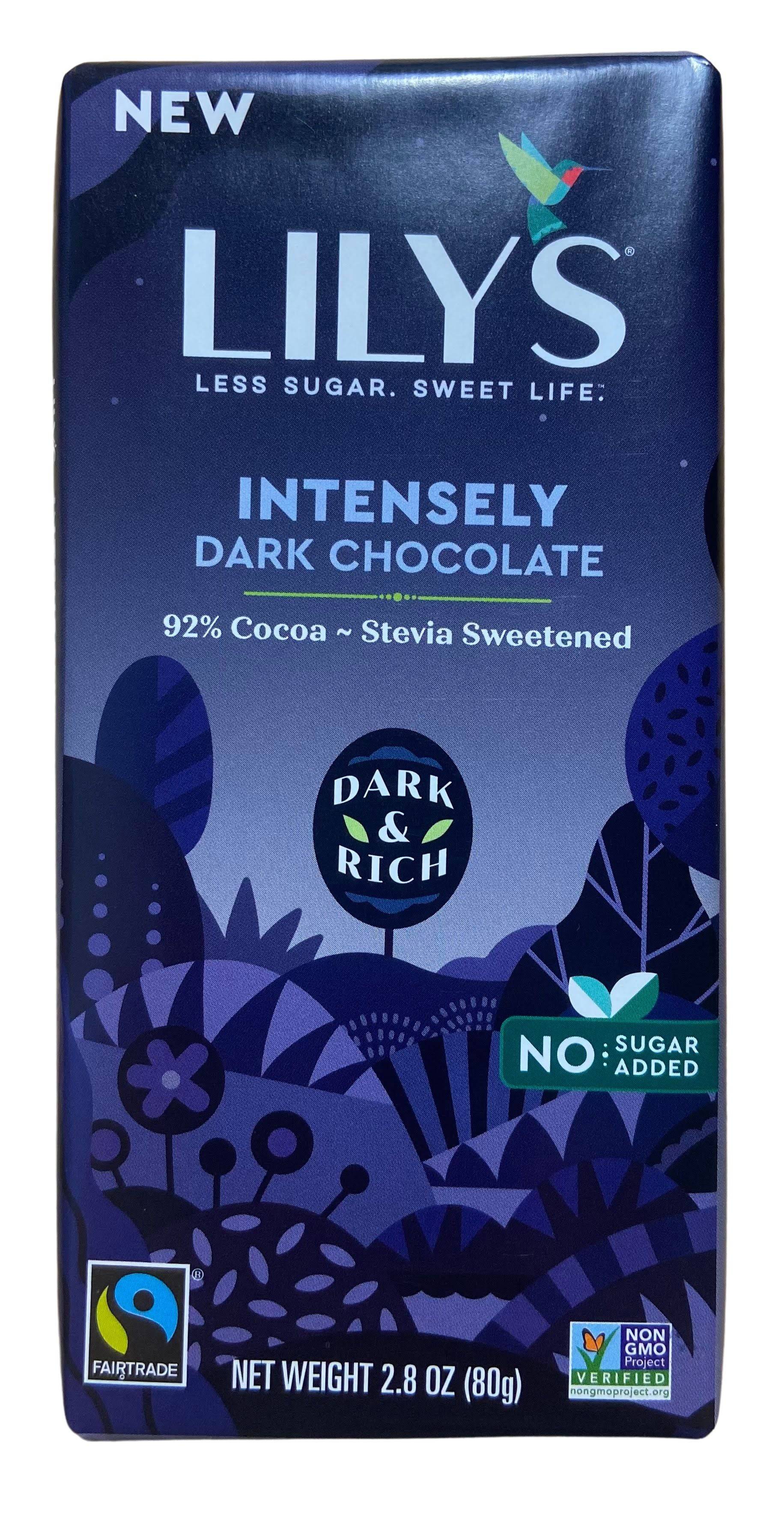 Chocolate Bars, Dark, Stevia Sweetened, Lily's