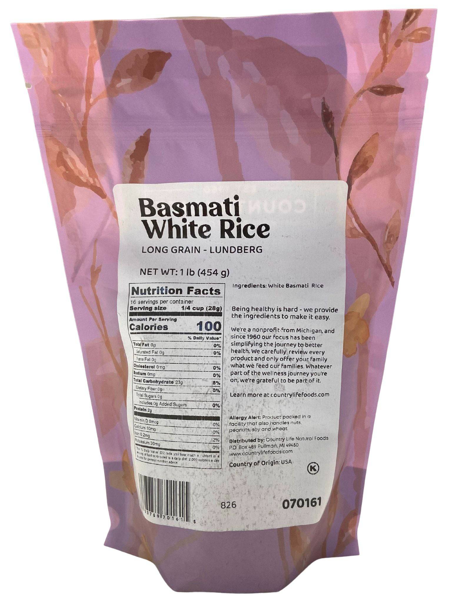 Basmati Rice, White, Lundberg