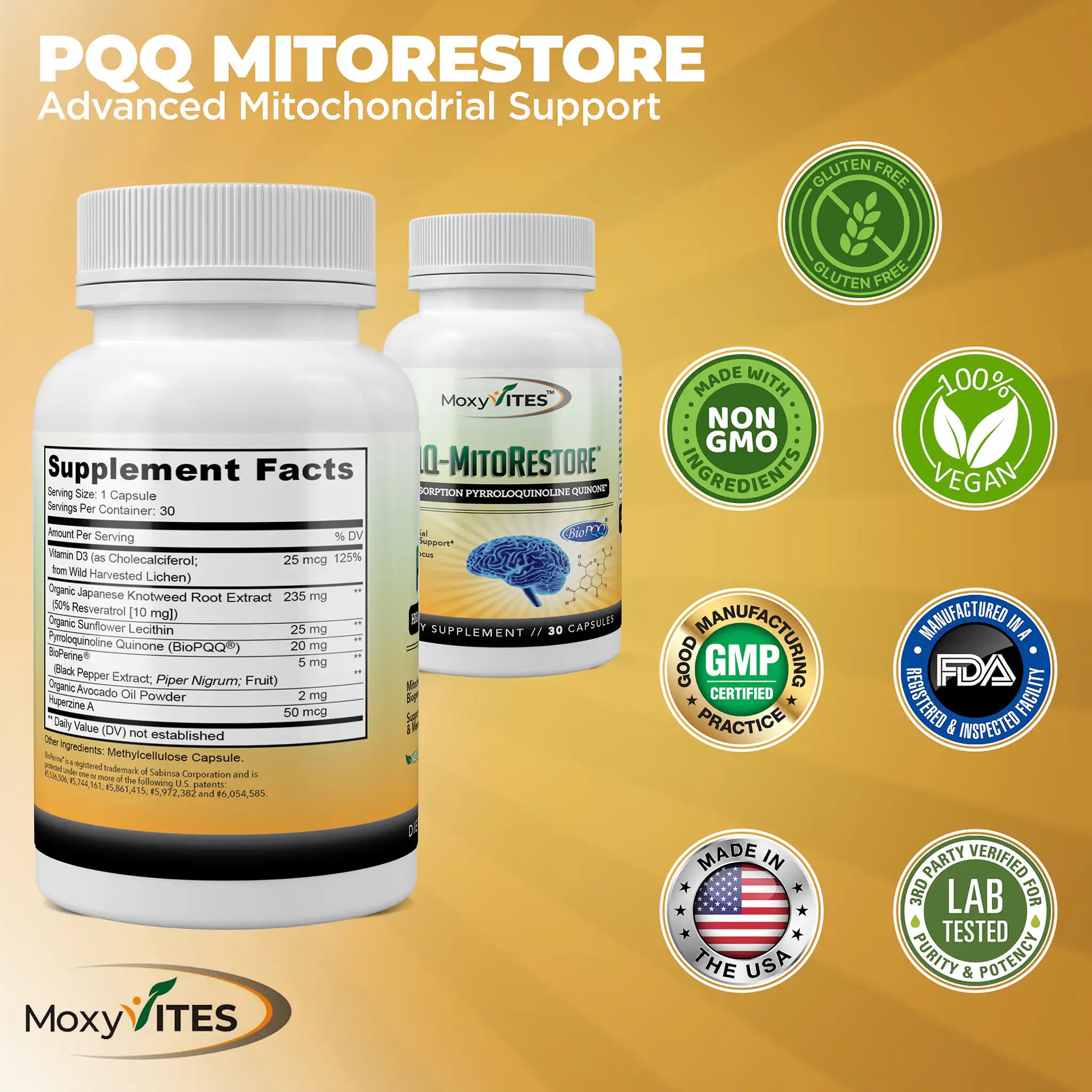 BioPQQ® 20mg Mitochondrial Energy & Memory Support