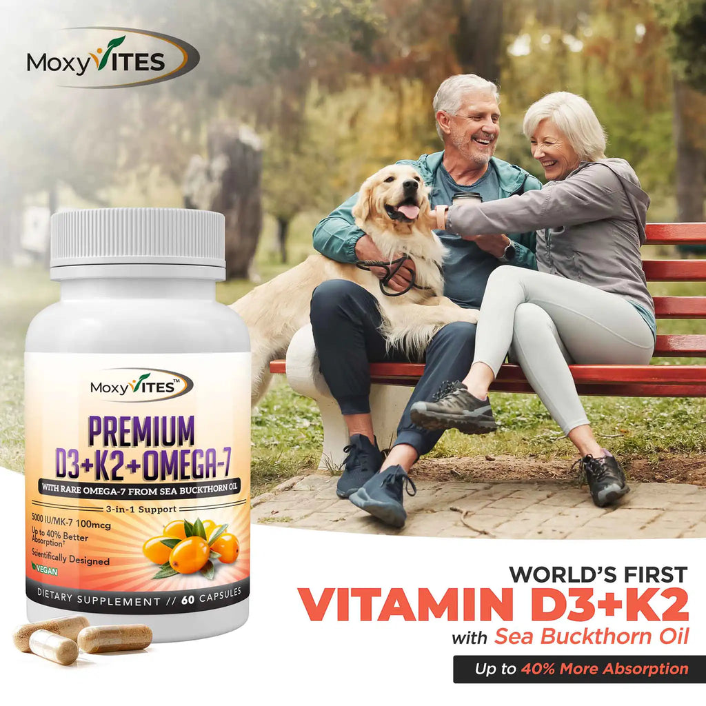 Vitamin D3 + K2 MK-7 + Omega 7 with Sea Buckthorn Oil