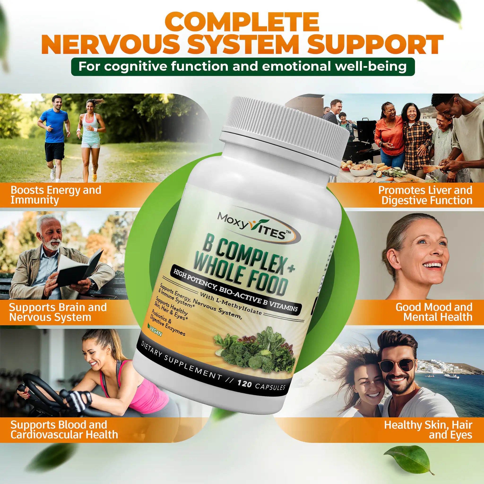 Methylated Vitamin B Complex with Whole Food Base