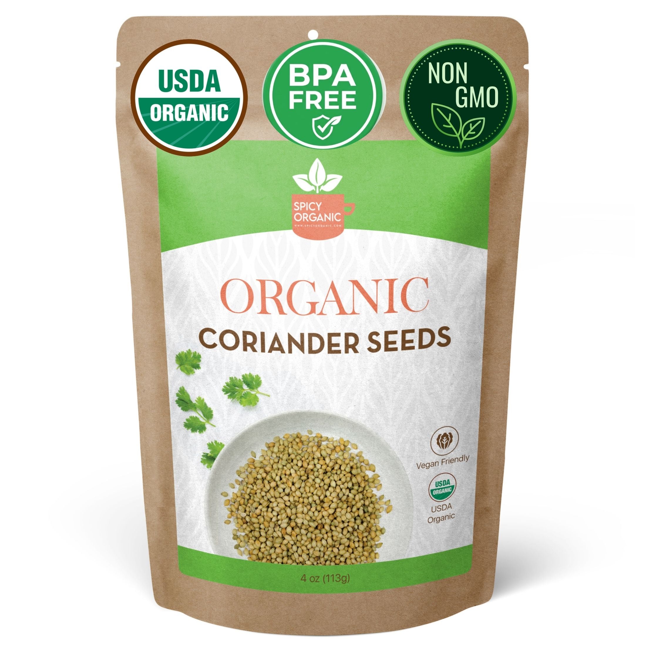 Organic Coriander Seeds — USDA Certified, Non-GMO | Dhania, Curries & Pickling Spice