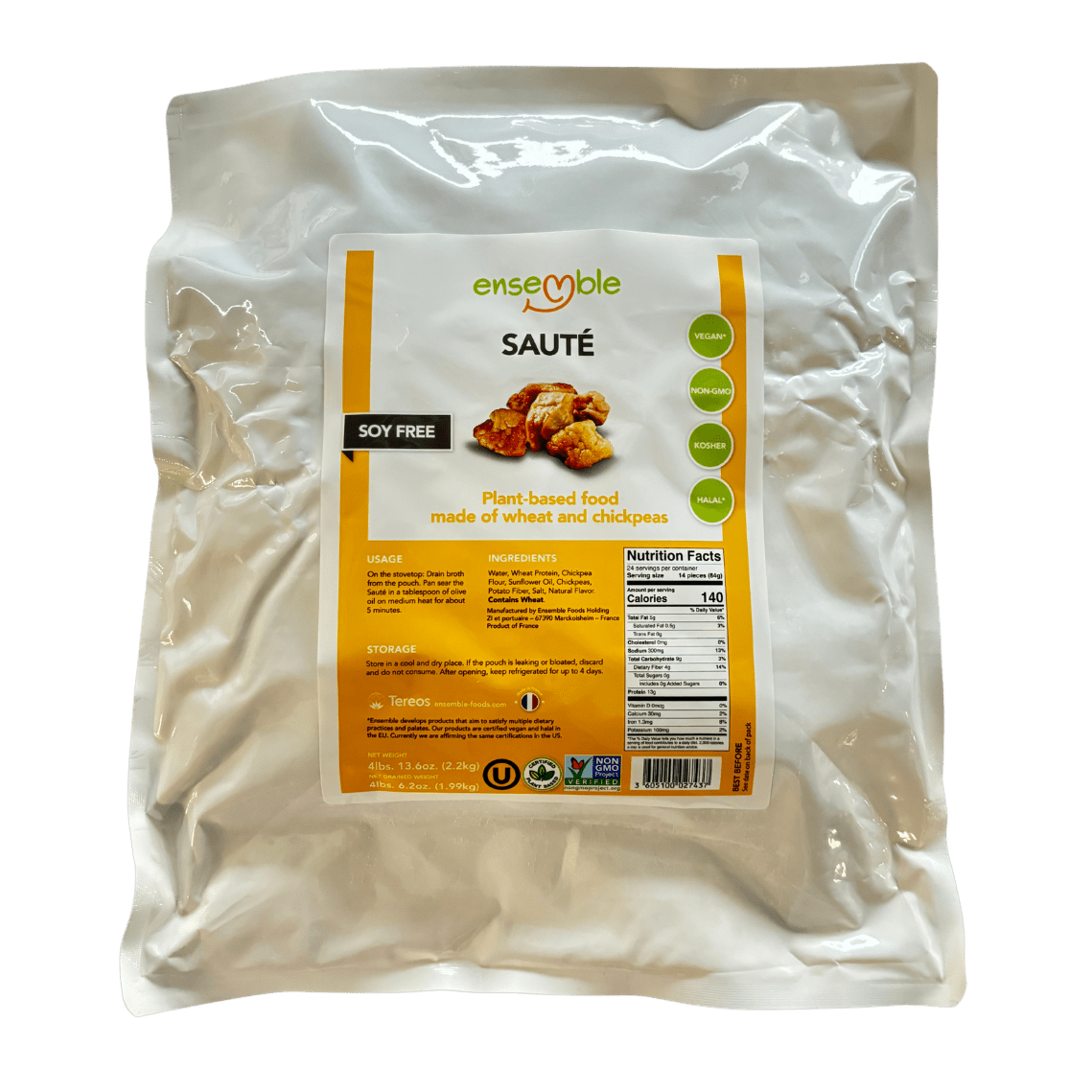 Ensemble Vegan Meat, Plant Based, Non-GMO, Soy Free