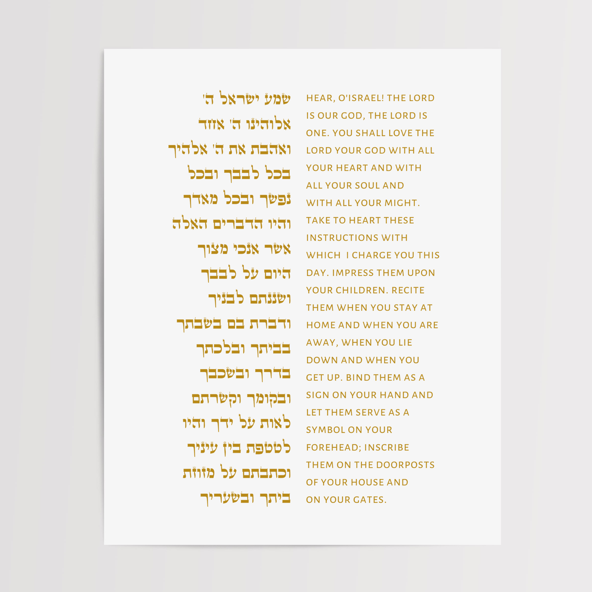 The Shema - Deuteronomy 6:4-9