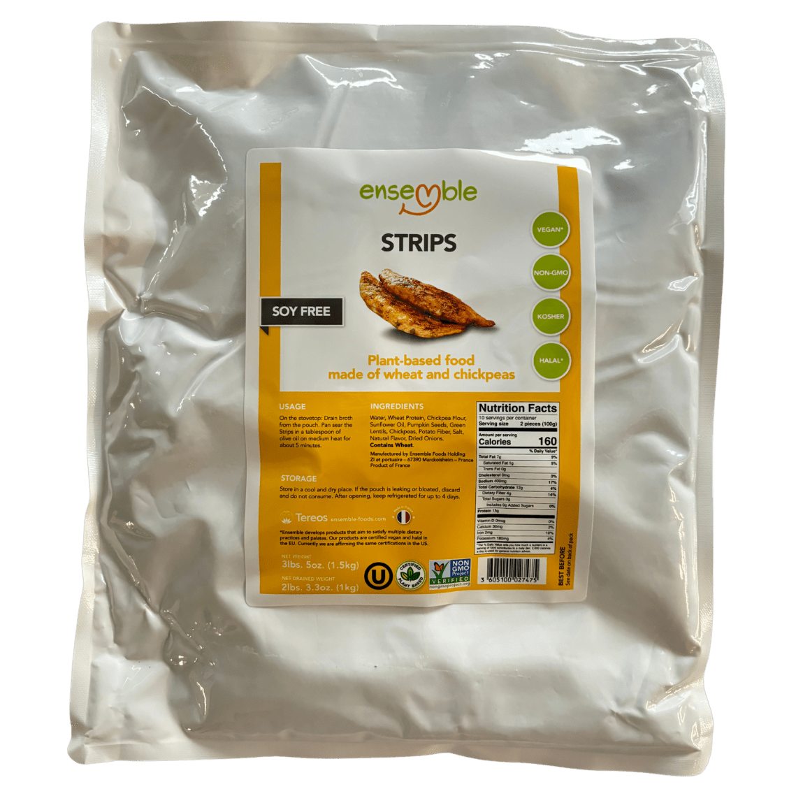 Ensemble Vegan Meat, Plant Based, Non-GMO, Soy Free