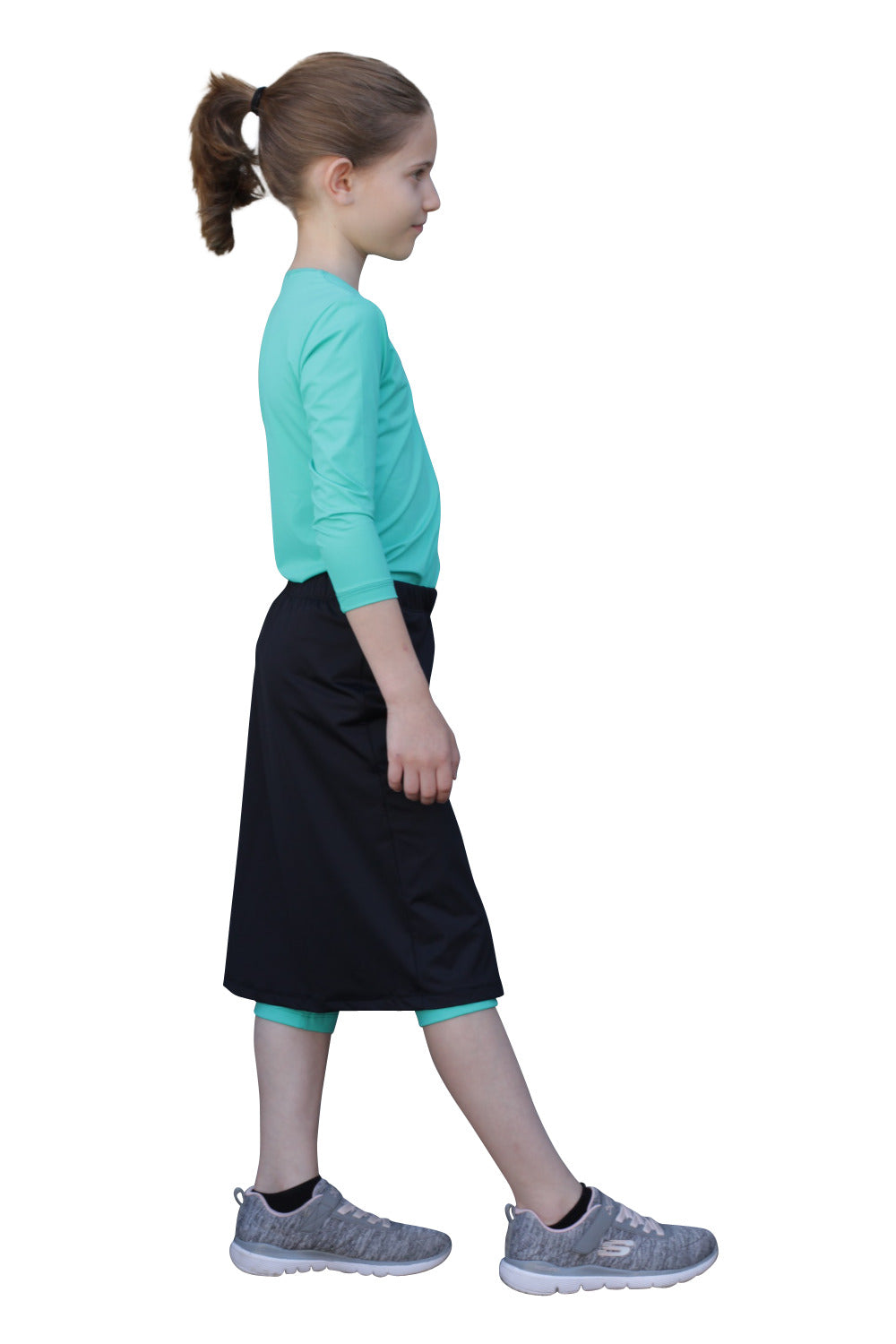 Girls Swim and Sports Skirt with Attached Leggings - UPF 50 Protection