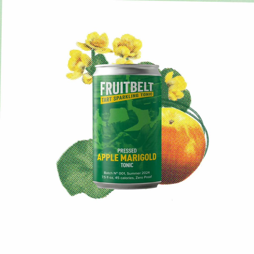 Sparkling Tonic, Apple Marigold, Fruitbelt, 4-Pack