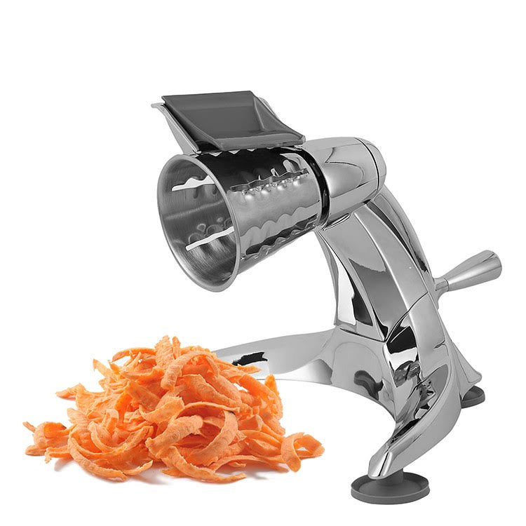 Manual Food Processor & Vegetable Slicer — 5 Interchangeable Cones, Vacuum Stabilization | Platinum