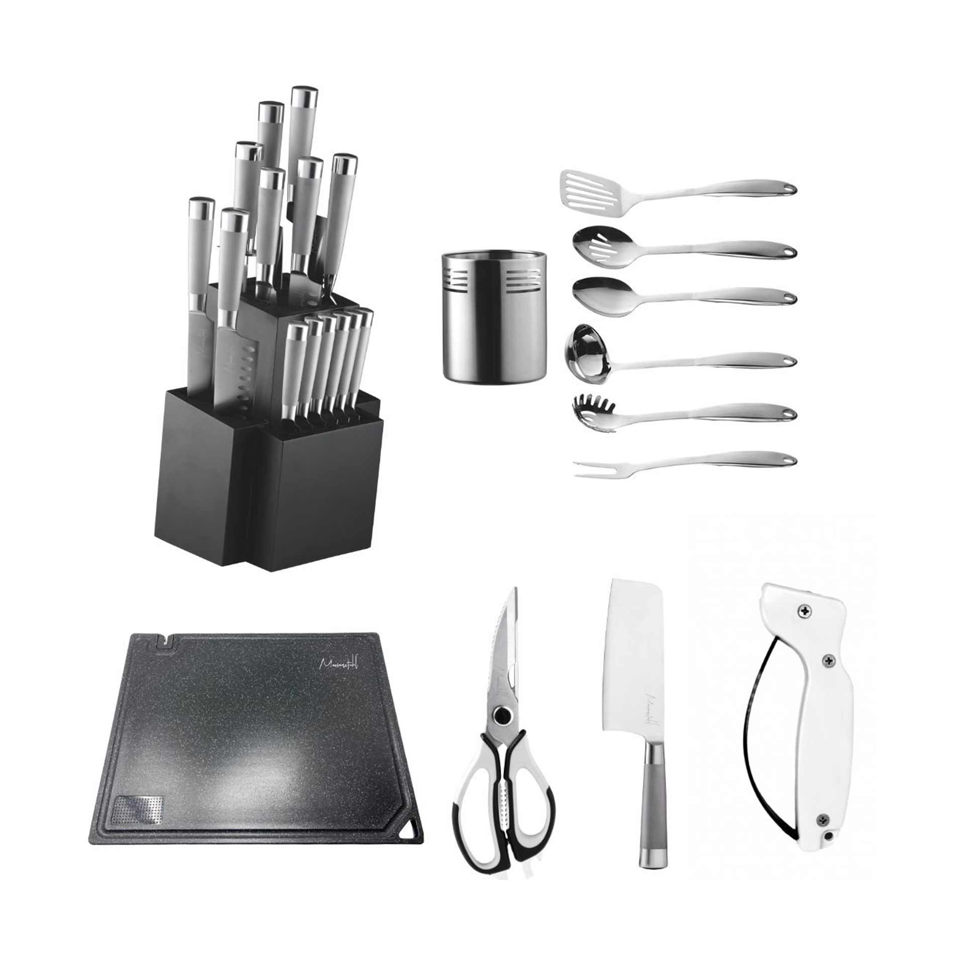 Complete Stainless Steel Cookware & Kitchen Appliance Set — Professional Platinum Whole Home Collection