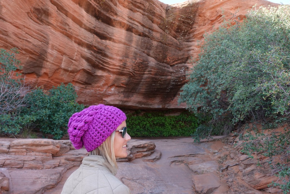 Women's Slouch Hat | Lollipop Purple Slouchy  Beanie